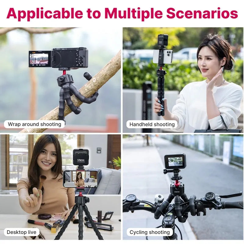 Multifunctional photography vlogging tripod suite with 2985 colour options for mobile phones and cameras