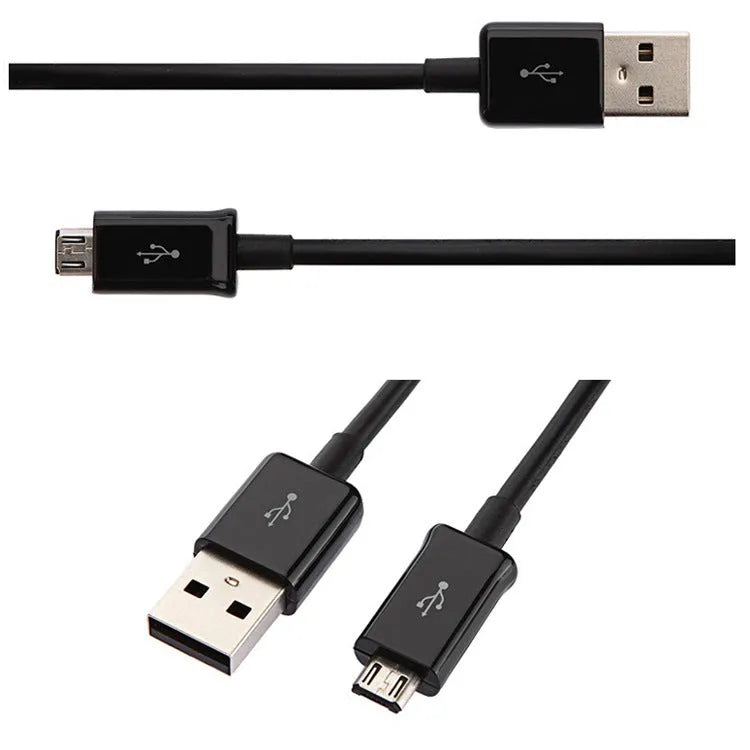 Black or white 1m Micro USB data cable for charging Android phones and tablets