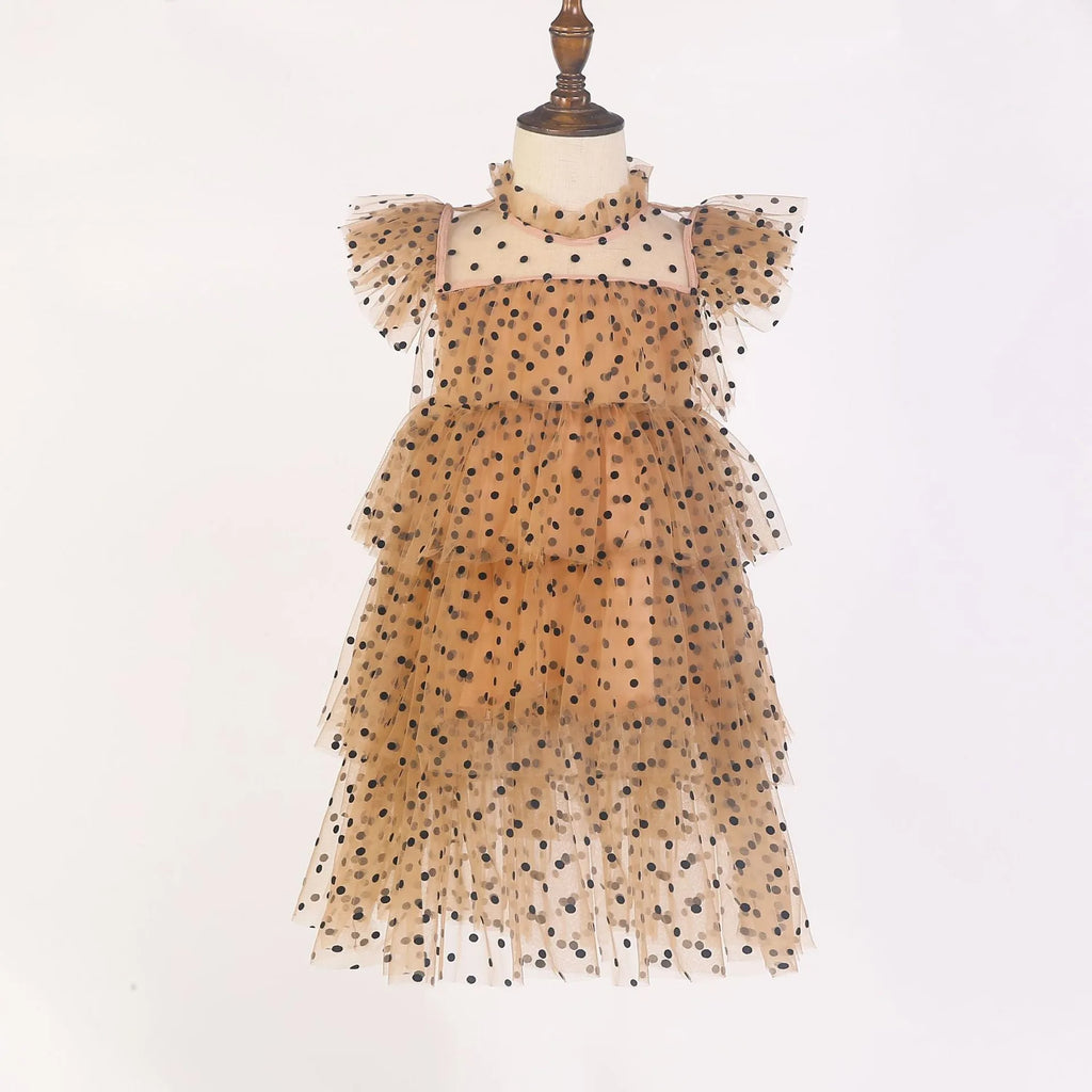 Girls sleeveless sequin star cake dress with cotton lining in blue, available in multiple sizes