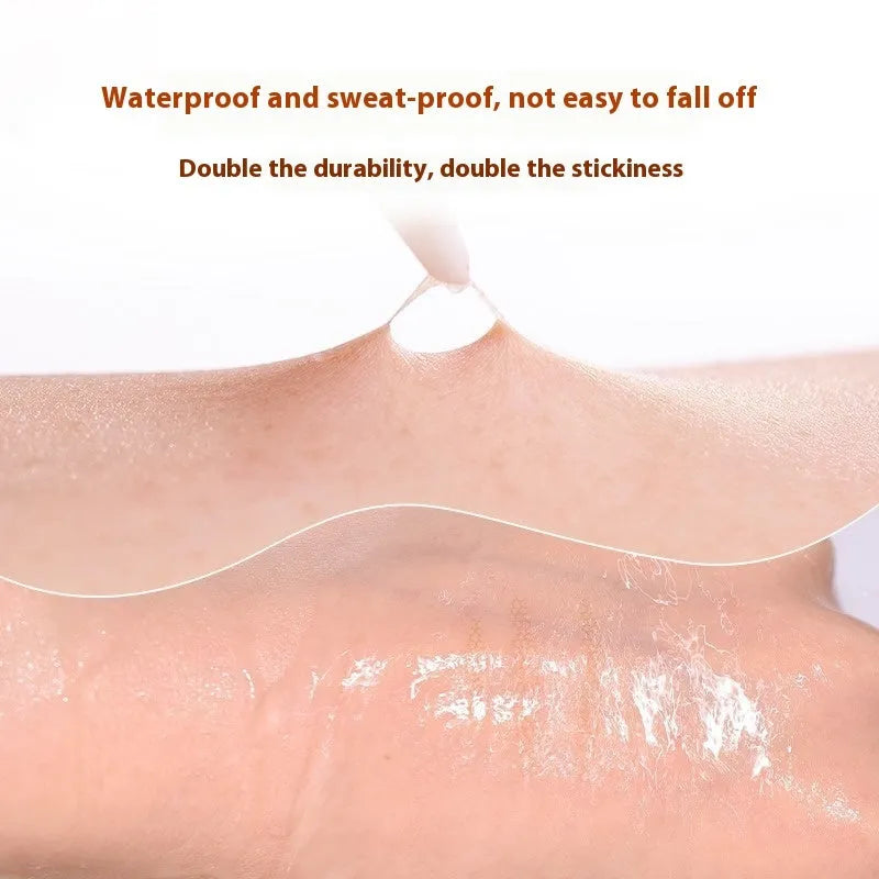 Roll of 120 invisible lace double eyelid stickers in packaging, showing Crescent and Olive shape options.