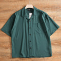 Men's loose fit summer cardigan shirt in quick-drying polyester fabric with Japanese fresh style