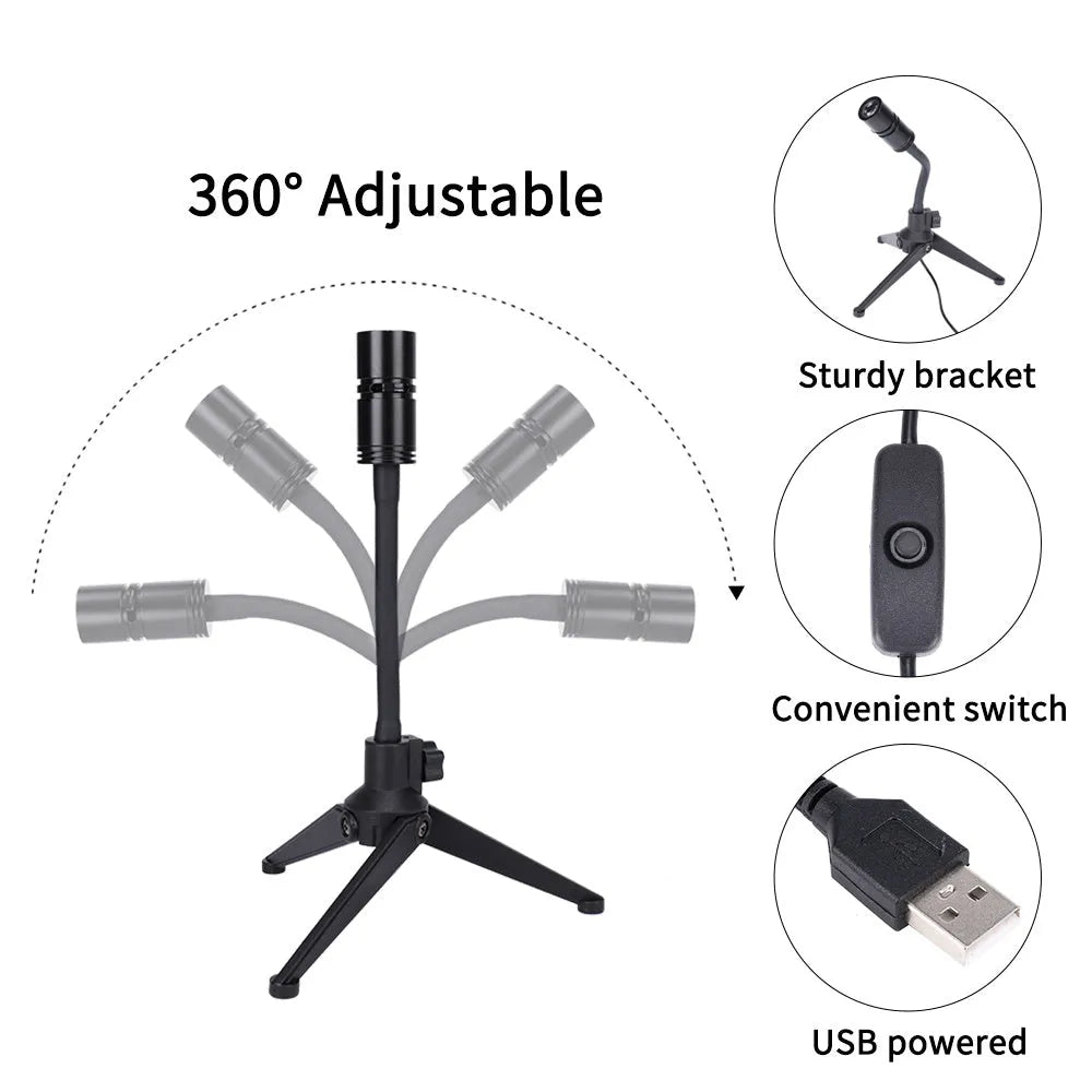 White ABS plastic star projector lamp with adjustable hose bracket showing earth and moon projection chips.