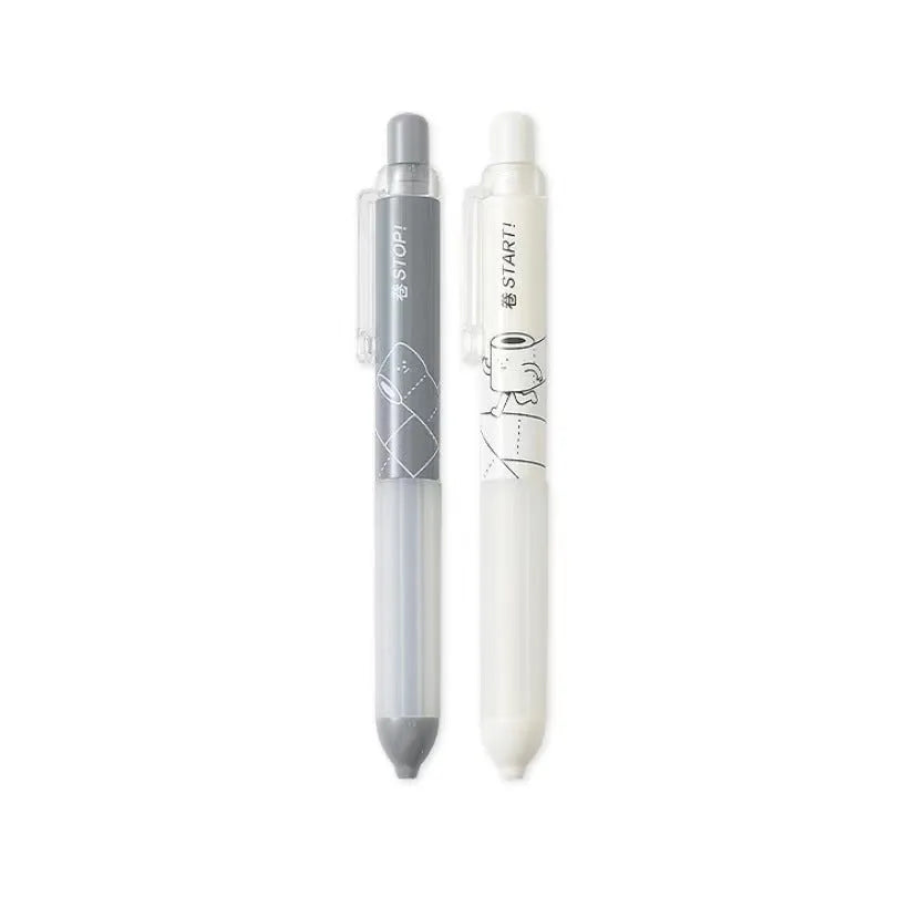 0.5mm automatic pencil with cloud grip plastic pen holder in white and black colour options