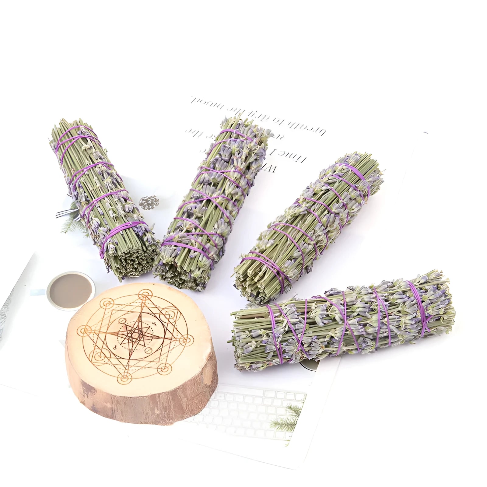 4-inch natural dried flower aromatherapy stick with lavender fragrance for home scenting