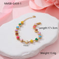 Gold or steel tone stainless steel love heart pendant bracelet for women.
