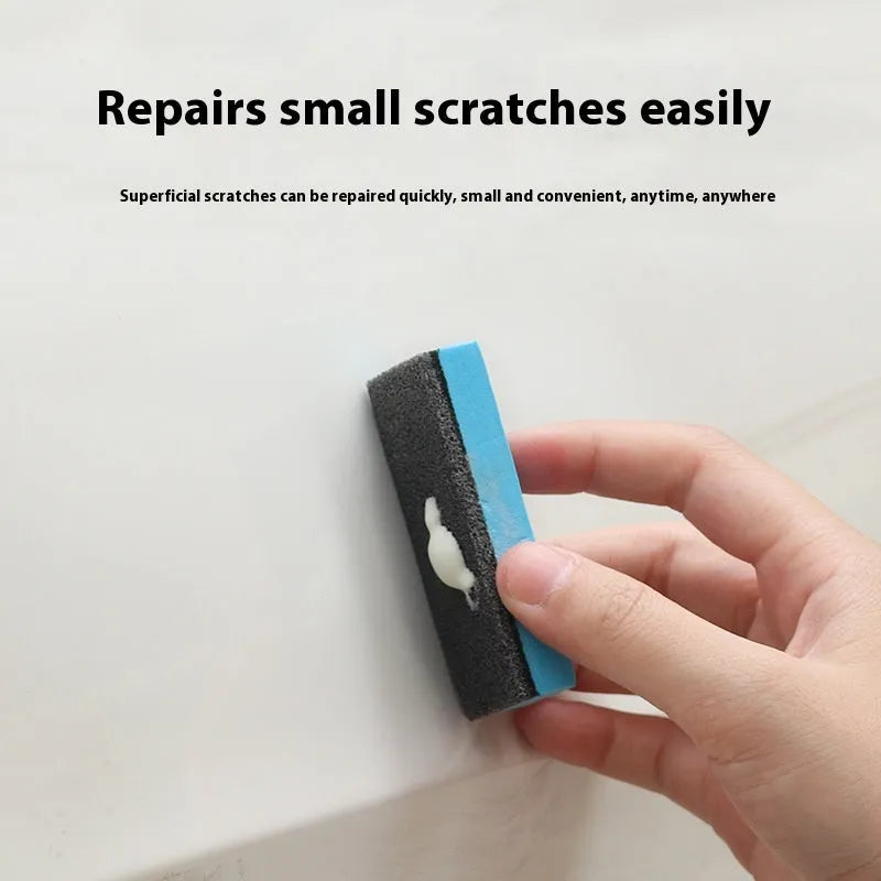 Car repair wax kit with two wax containers and frosted sponge mop for scratch removal and polishing
