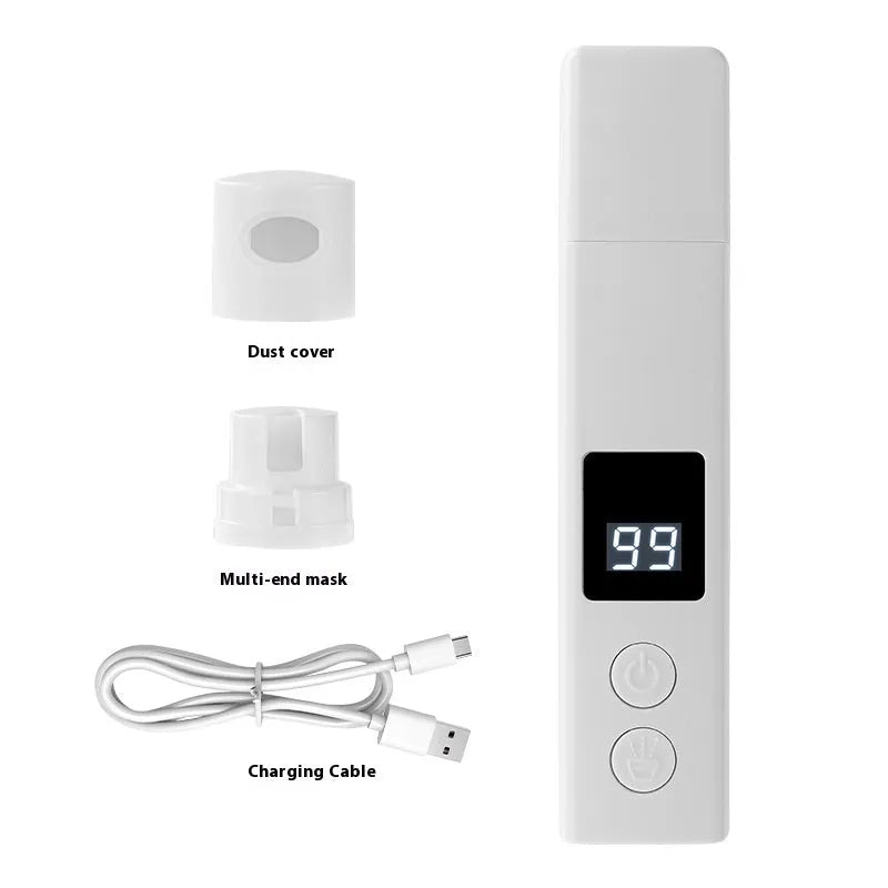 White pet electric nail grinder with dust cover and light for dog nail care