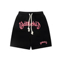 Cotton-blend cropped sweatpants shorts in loose street style with hip-hop retro aesthetic