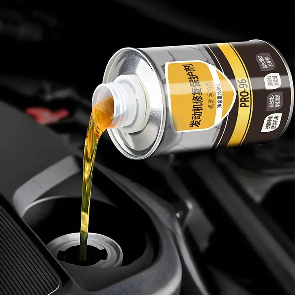 60ml engine oil anti-wear additive in container with white cap for vehicle maintenance