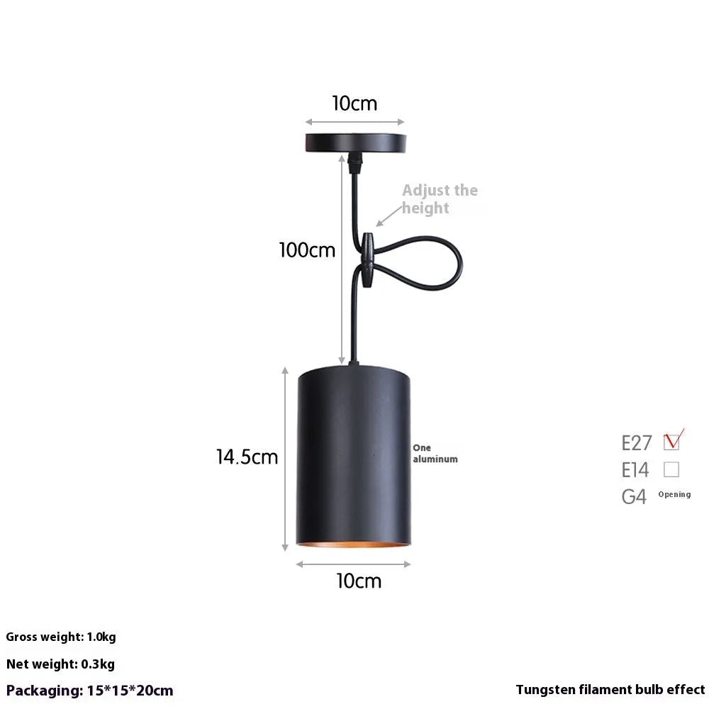 Retro style iron art chandelier pendant light in matte black finish
