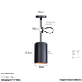 Retro style iron art chandelier pendant light in matte black finish