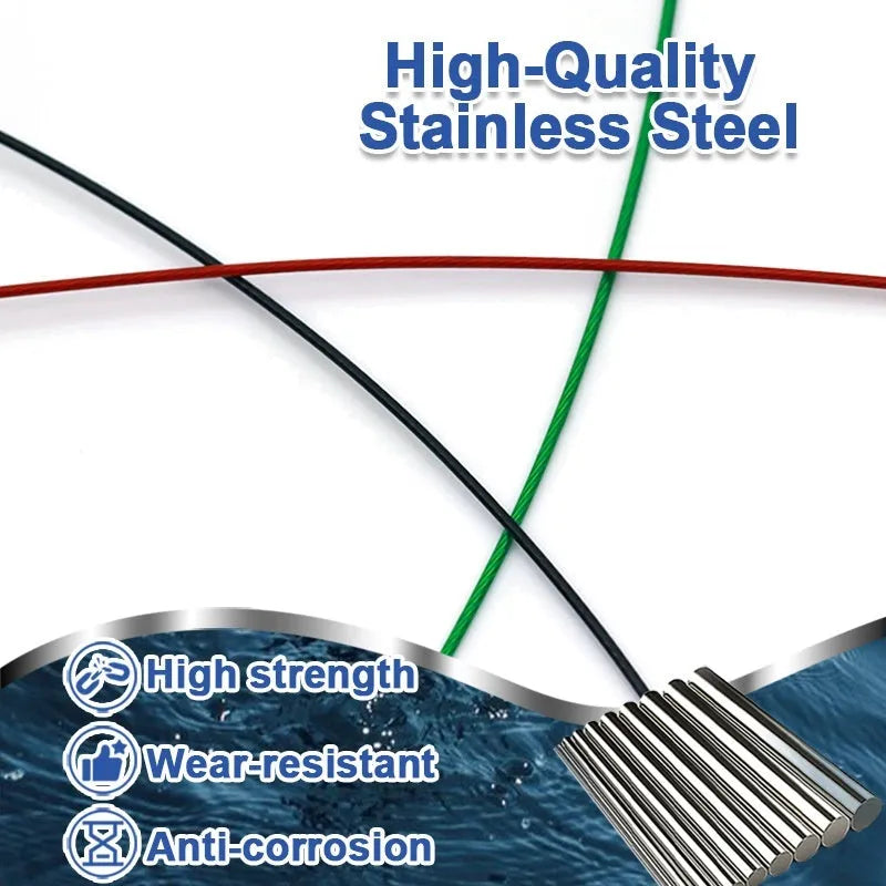 Anti-bite steel wire double buckle pin fishing gear accessories in green black red colours