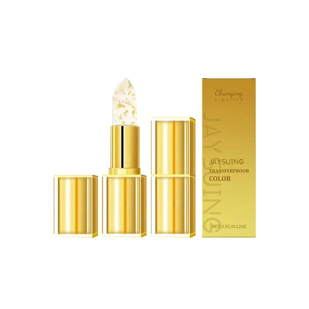Gold foil discoloration nourishing lipstick in 3.5g tube with hyaluronic acid and vitamin E