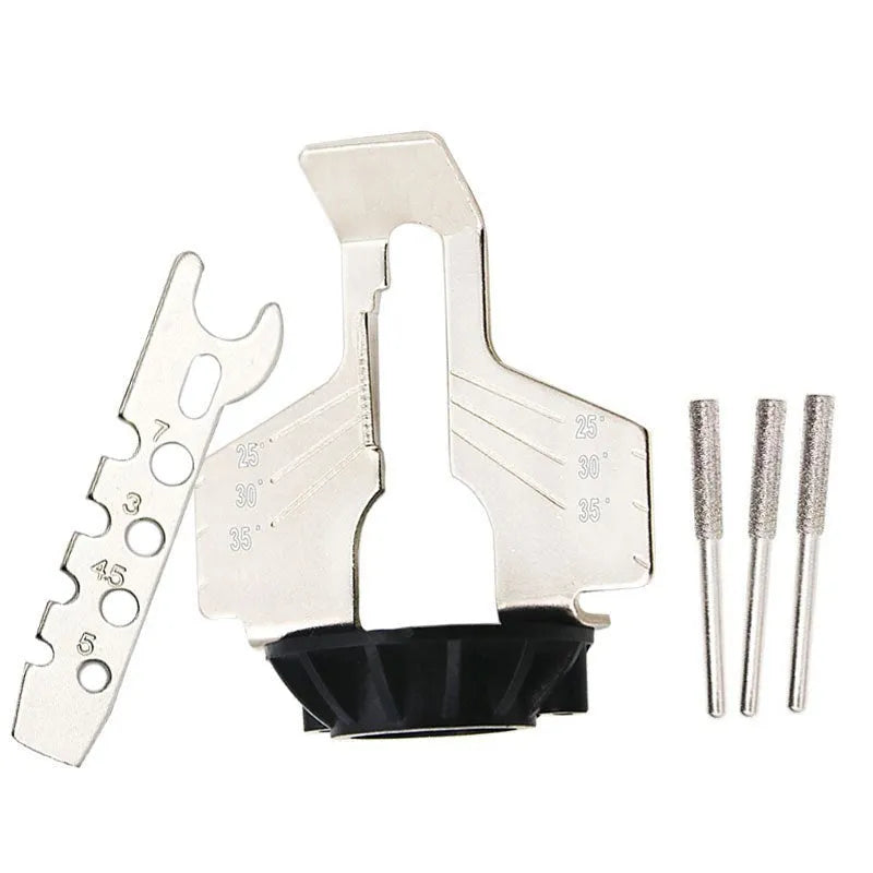 Silver metal chain grinding machine accessory for mini electric grinders