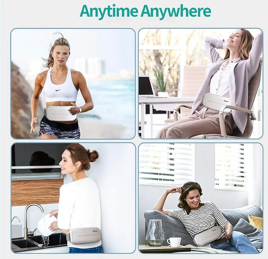White tummy machine vibration exercise equipment with foam handles on 20cm plate