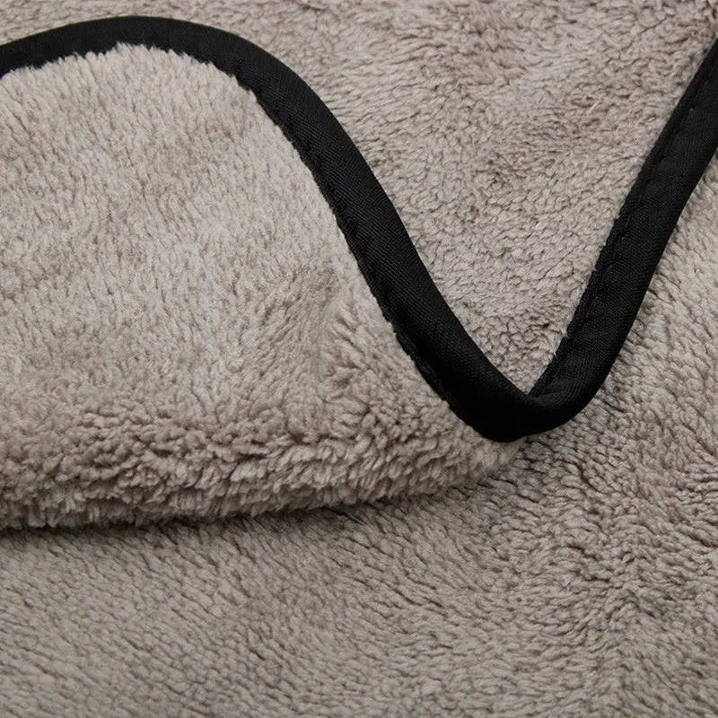 Microfiber car wash towel shown in three size variations for automotive cleaning