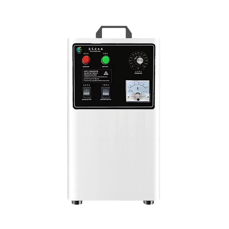 Fruit and vegetable ozone generator machine with 20g/h output, air-cooled system, stainless steel or white housing