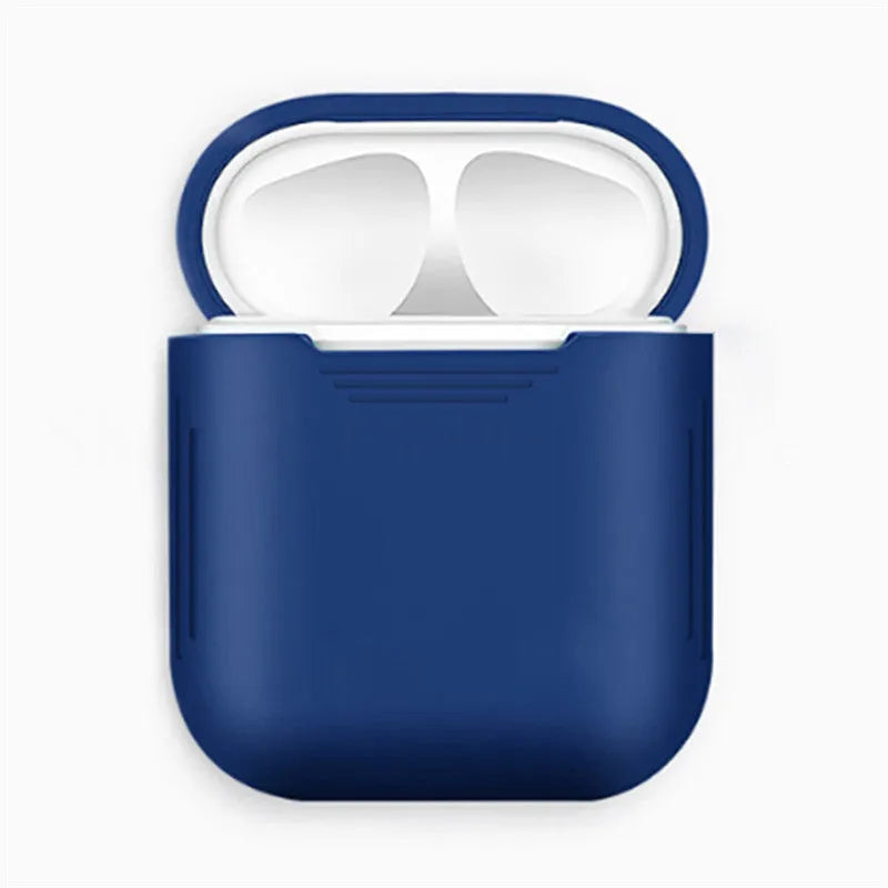AirPods silicone protective case with anti-loss rope and shockproof earmuffs in various colours