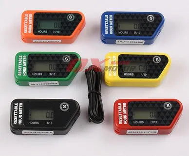 YSDS black waterproof LCD maintenance timer for ATV motorcycle motorboat lawn mower generator