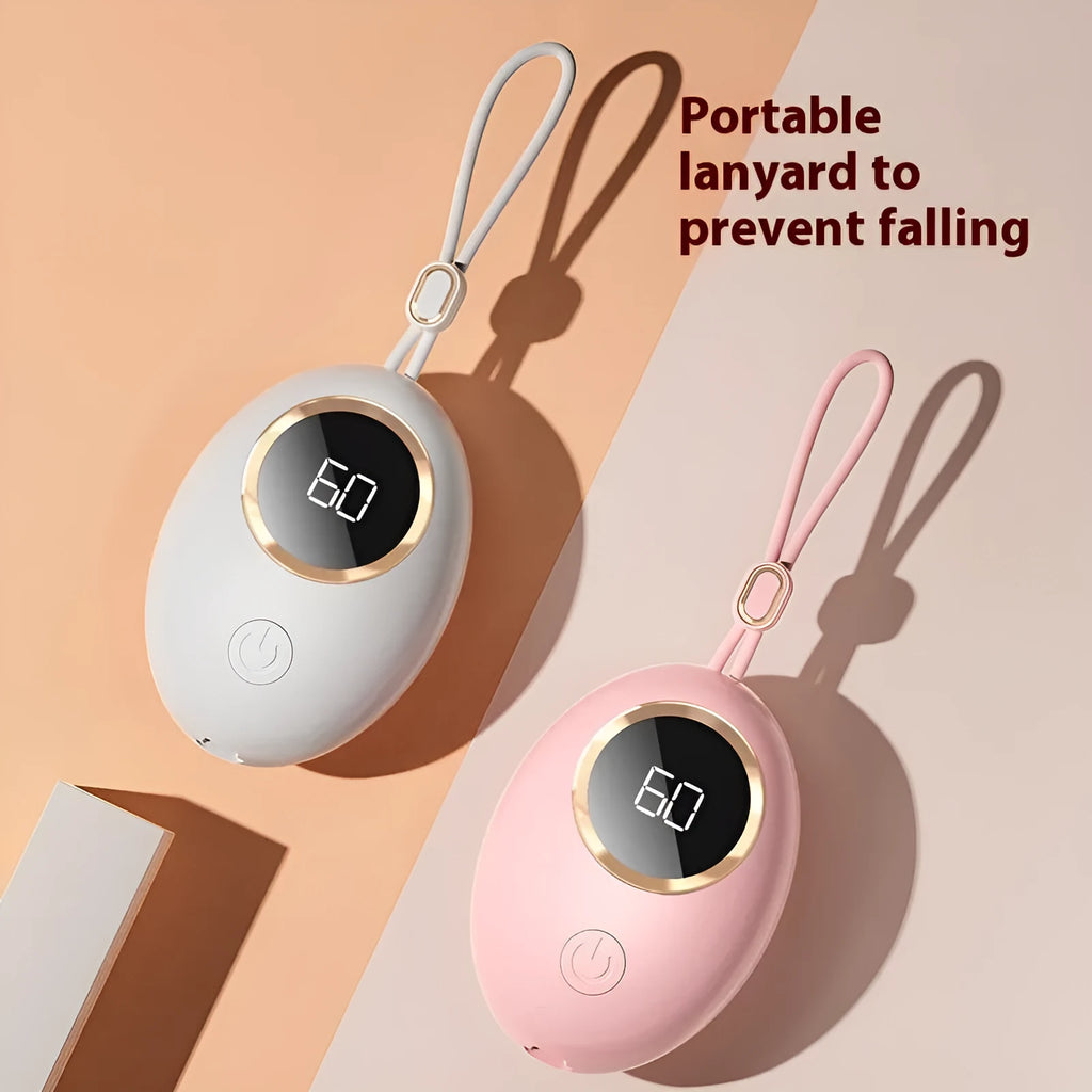 USB digital display hand warmer power bank in multiple colour options with aluminum heat dissipation