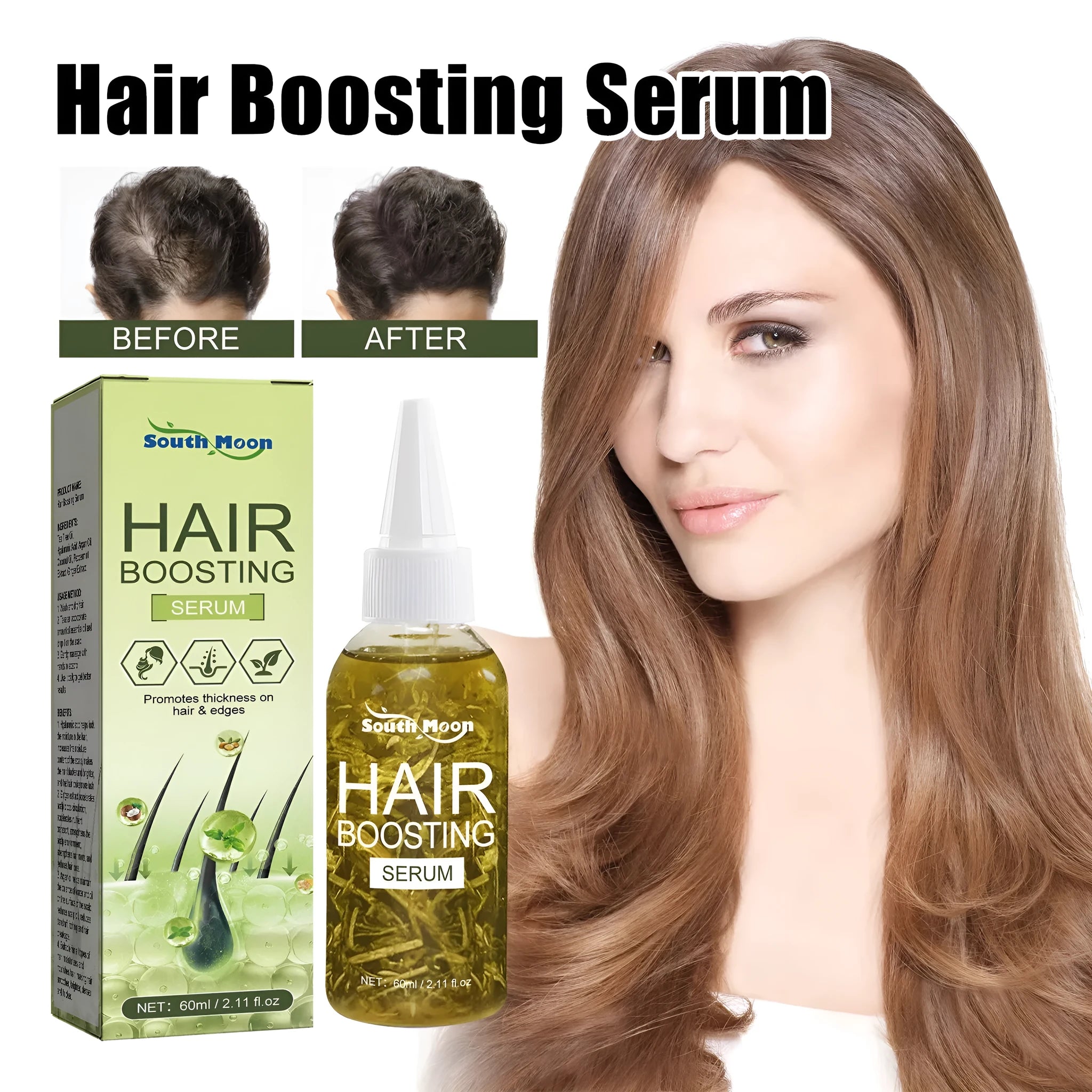 60ml bottle of anti-fall repair hair essential oil for dry, brittle hair treatment