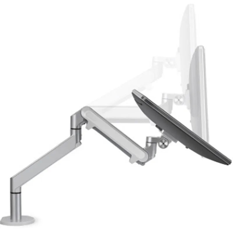 Aluminium alloy laptop cooling stand with air pressure arm bracket in silver or black