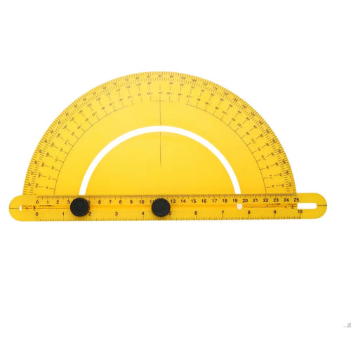 180-degree carpenter's angle measuring tool made from black ABS plastic with scale markings