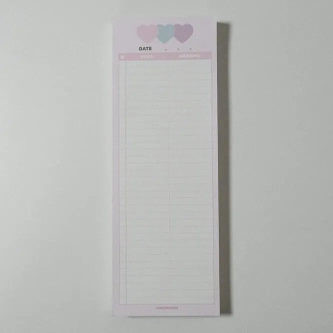 B5 half-size notepad with vertical orientation and coloured cover for English word notes