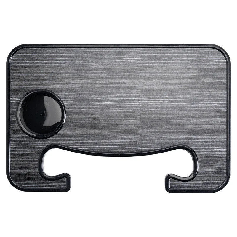 HDPE steering wheel dining table in wood grain black measuring 42 by 28 centimetres