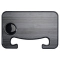 HDPE steering wheel dining table in wood grain black measuring 42 by 28 centimetres