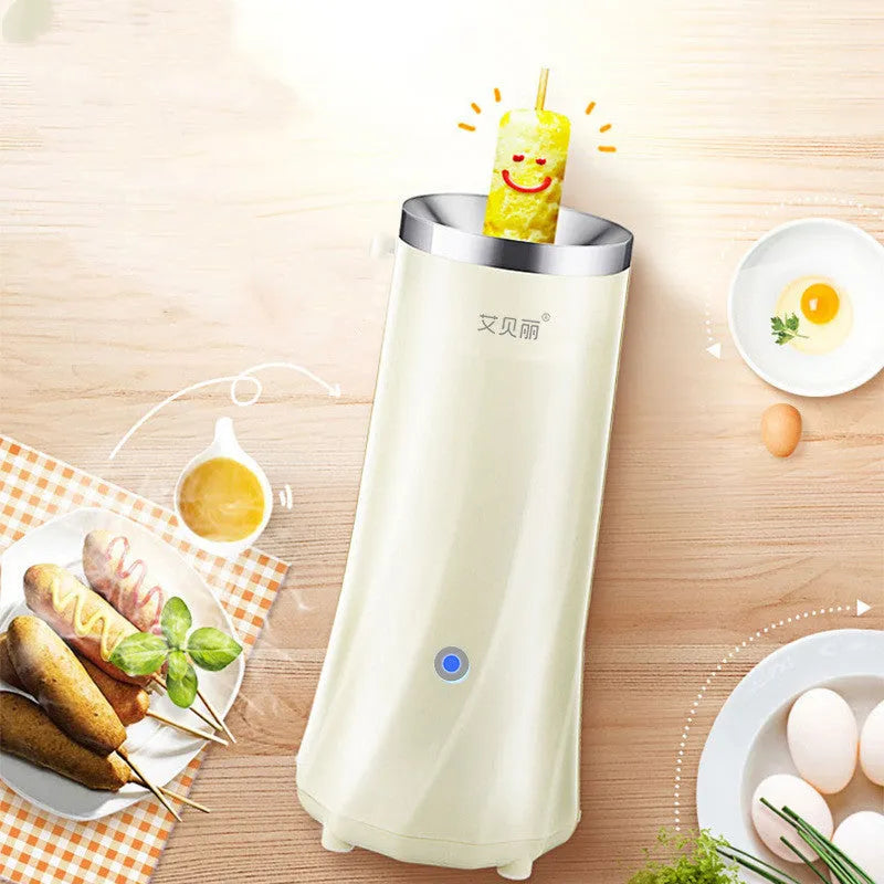 Beige multifunctional mini breakfast machine with automatic operation and 50W power rating