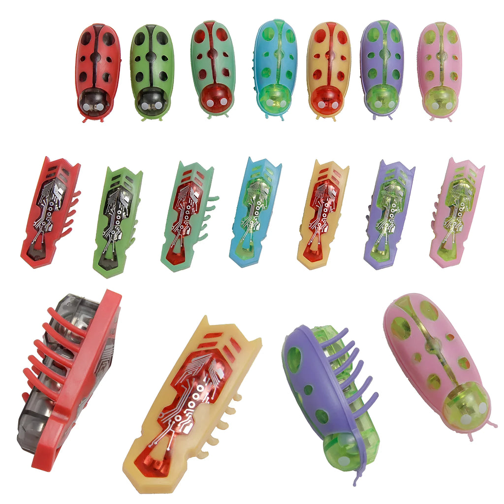 Mini electric bug pet toy showing ladybug design with motorised walking movement on flat surface