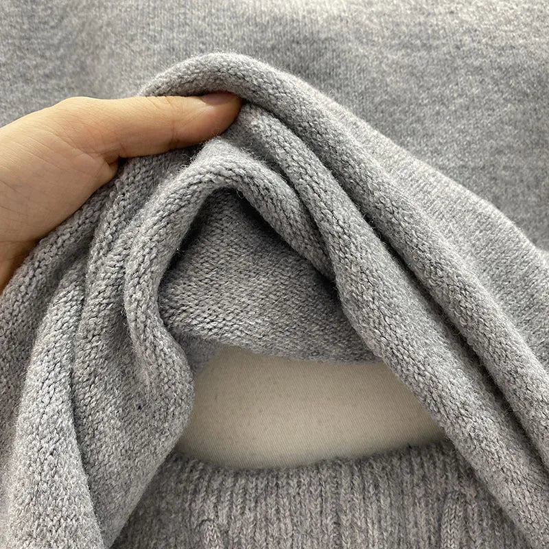Women's knitted sweater and wide leg shorts two-piece set in neutral colours