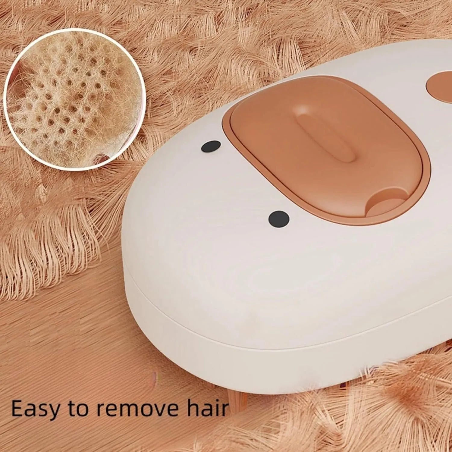 White and yellow electric pet steam brush with rubber comb teeth and ergonomic handle