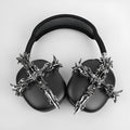Gothic cross design resin headphone cover for Apple AirPods Max in silver colour
