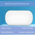 White ABS plastic wireless UV steriliser box for phones and small personal items.