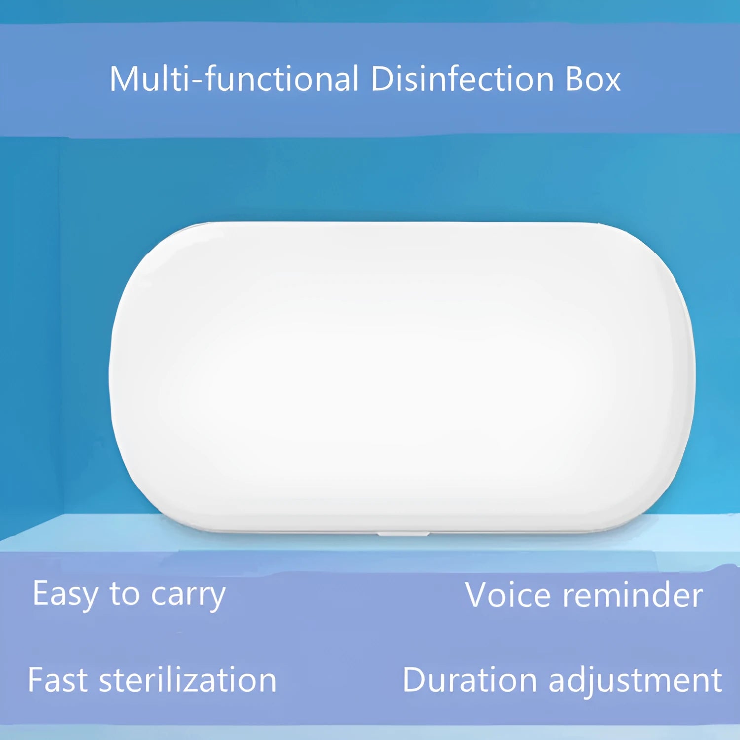 White ABS plastic wireless UV steriliser box for phones and small personal items.