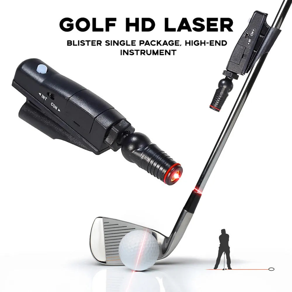 Black golf laser aiming sight instrument for putting practice alignment training