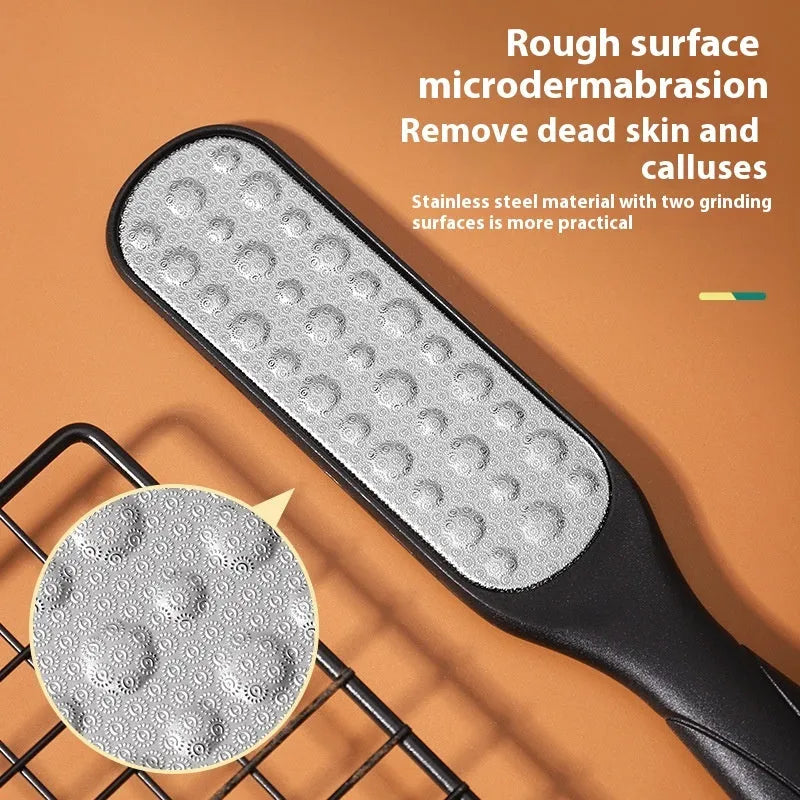 Double-sided stainless steel foot grinder tool for foot repair and callus removal