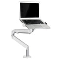 Aluminium alloy laptop cooling stand with air pressure arm bracket in silver or black