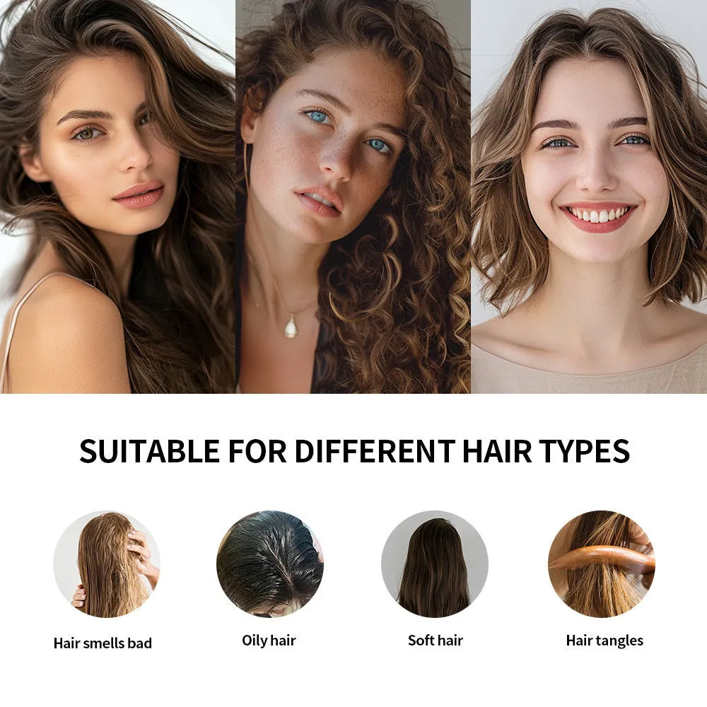 Single-use packet of 5g dry shampoo powder for hair and bangs.