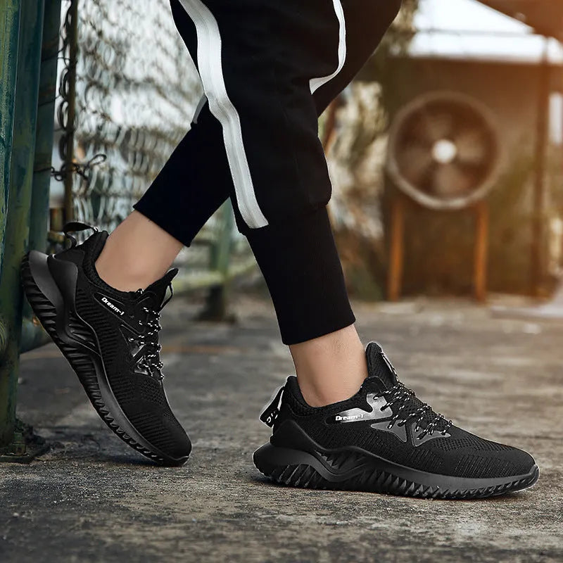 Low-top mesh running shoes with front strap closure in multiple colour options