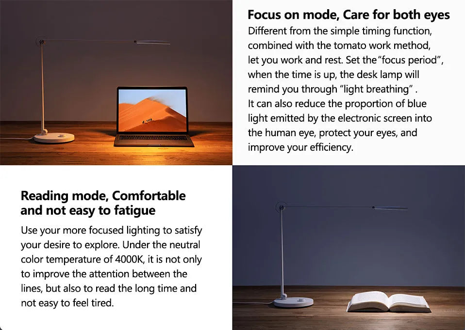 ProLED folding desk lamp with adjustable colour temperature and smart connectivity features