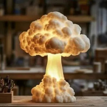 Atomic explosion mushroom cloud shaped USB table lamp with modern art decorative design