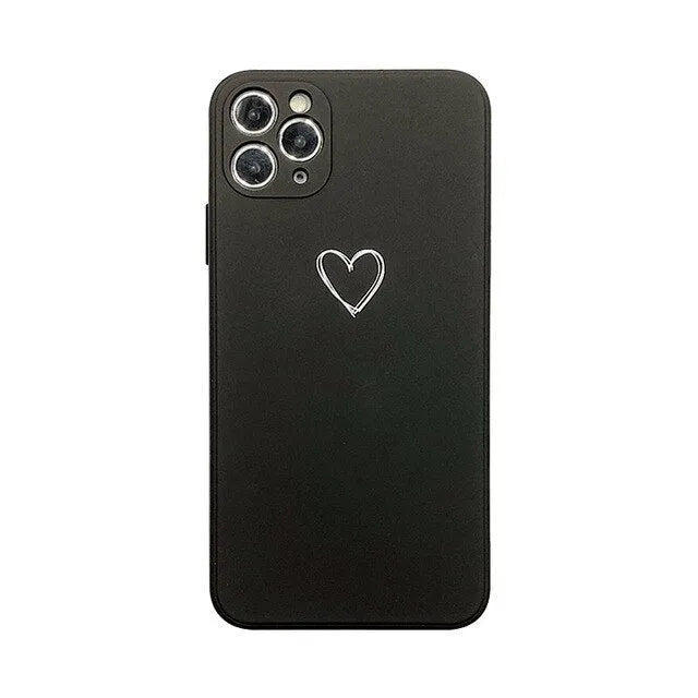 Solid colour TPU silicone back cover case for Apple iPhone on a table.
