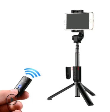 Aluminium alloy Bluetooth selfie stick with remote control and tripod bracket for mobile phones