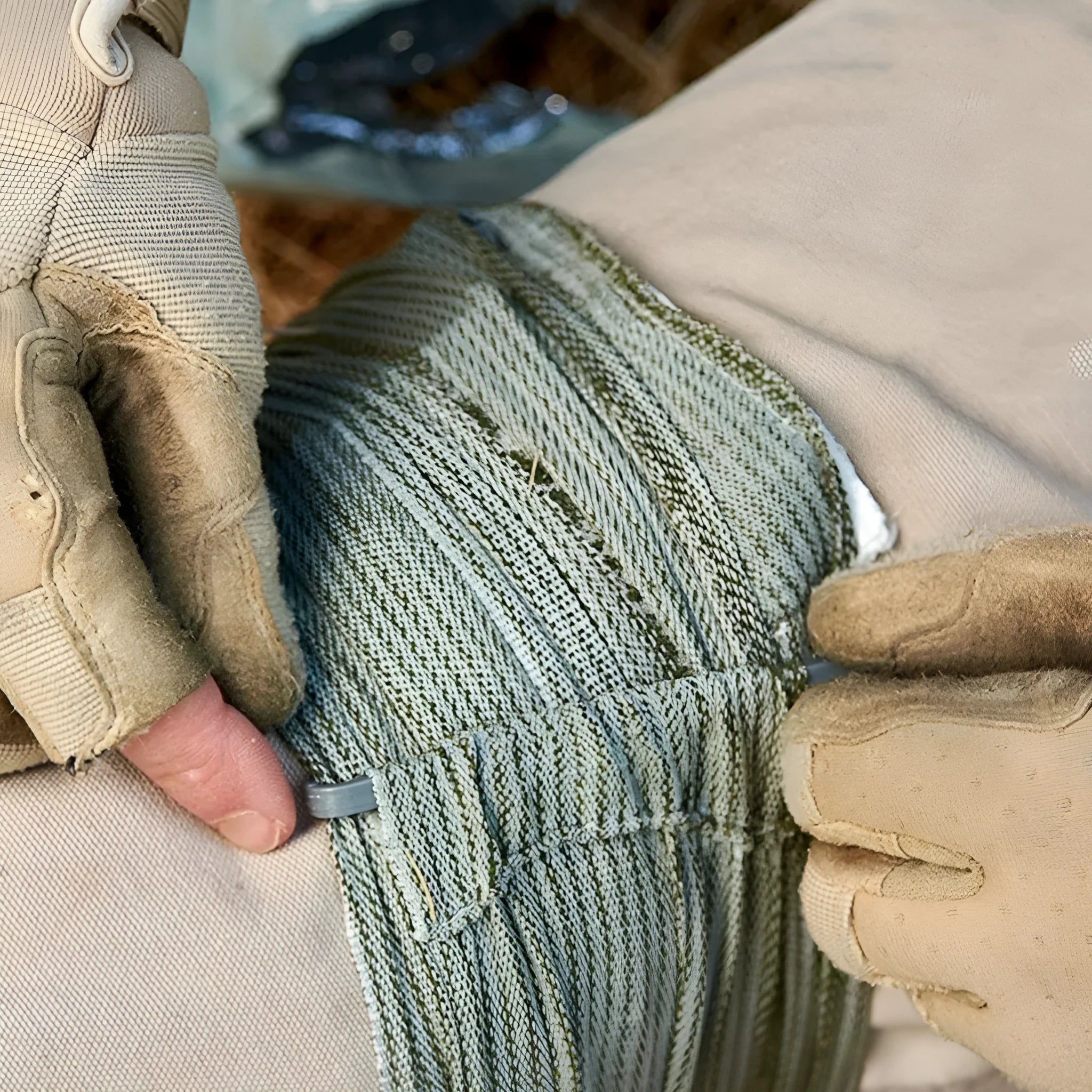 Portable hemostatic bandage in 4 inch and 6 inch sizes with tactical gauze tape for first aid kits.