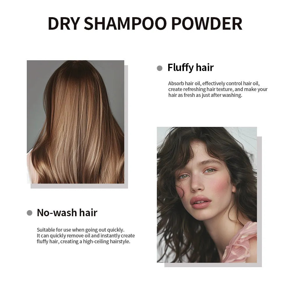 Single-use packet of 5g dry shampoo powder for hair and bangs.