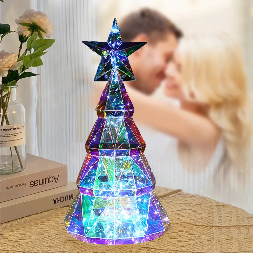 Colourful cartoon Christmas tree LED night light decoration with festive design