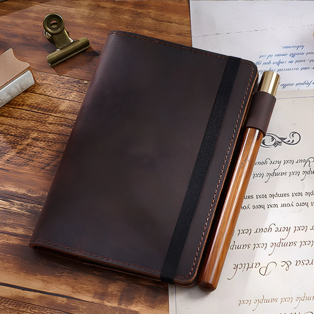 Handmade kraft notebook with 9x14cm wood-free paper pages in six colour options